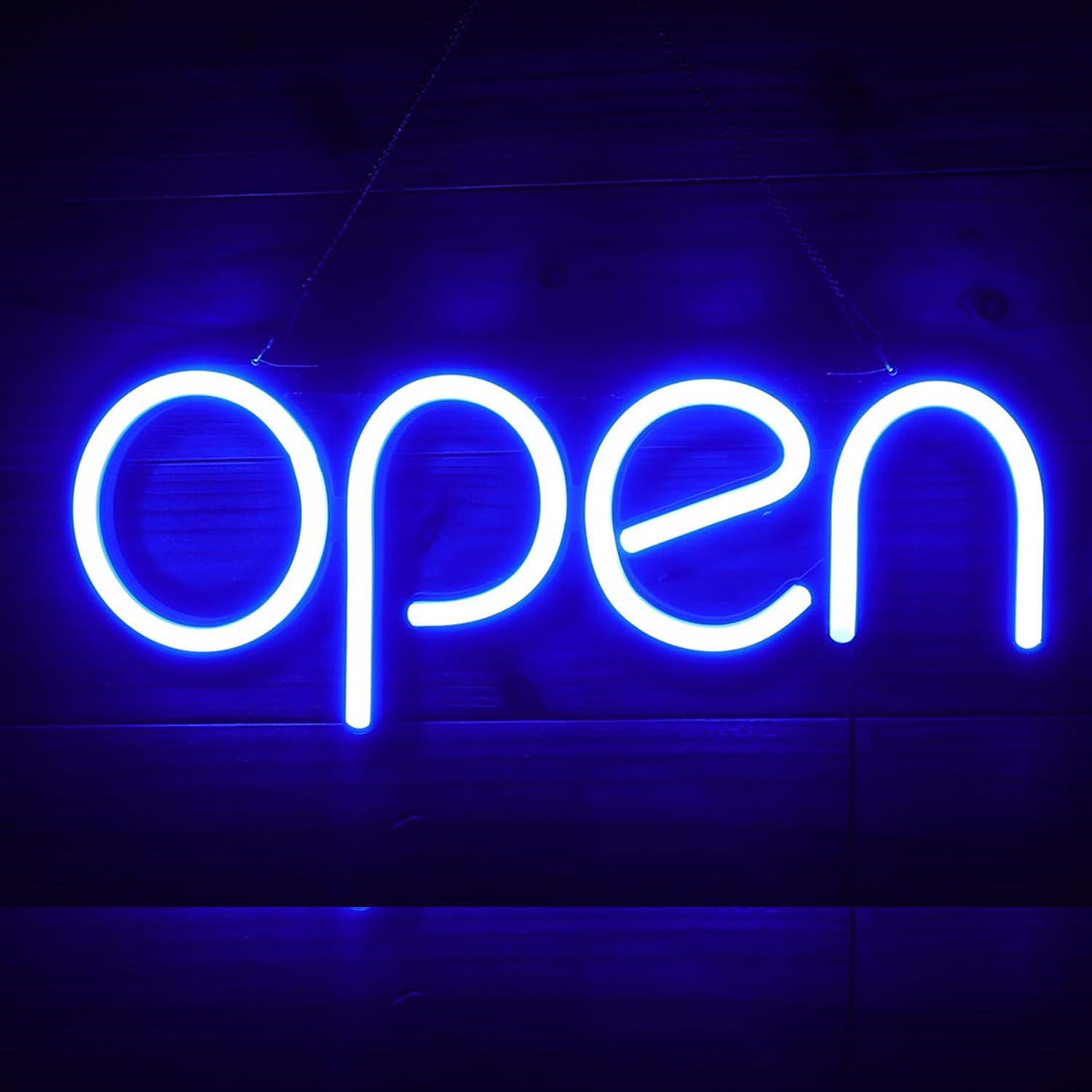 LED Open Sign,16X6 Inch Open Sign for Business,With Multiple Flashing Modes, Ide