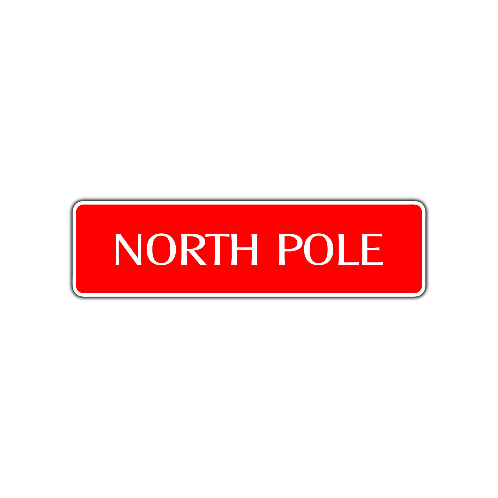 North Pole Penguin Christmas Wall Art Decor Novelty Street Aluminum Metal Sign