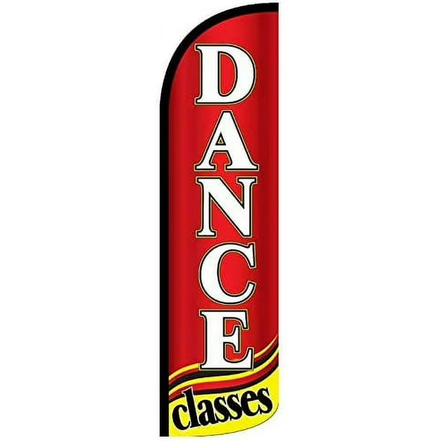 Dance Swooper Flutter Windless Feather Flag | 3ft W x 11.5ft Tall
