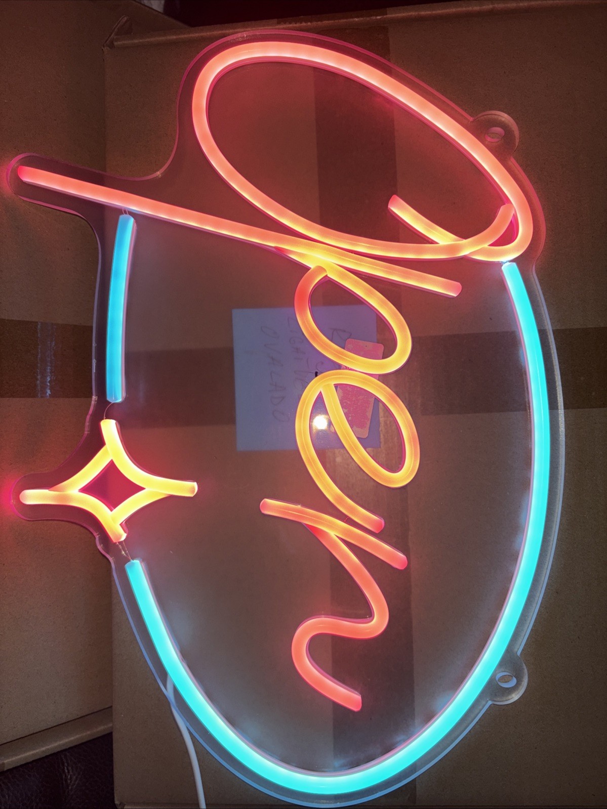 New LED Neon Sign Wall Decor – Pink and Blue Aesthetic Light Sign