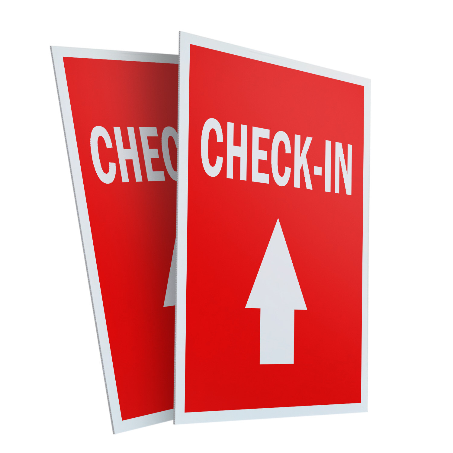 A-frame Sidewalk Check-in With Up Arrow 24″ x 36″ Double Sided A-Frame Sidewalk