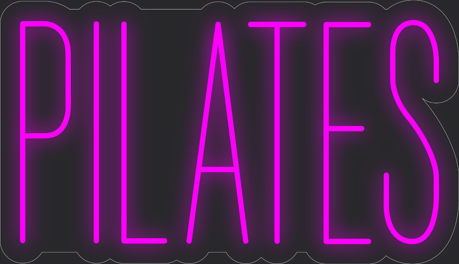 Pilates Neon LED Sign Business Wall Decor Lighted Store Sign 24 x 14 in.