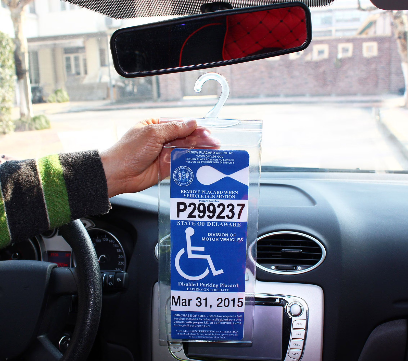 LotFancy Handicap Placard Holder- 10.6 x 5 in, Pack of 2