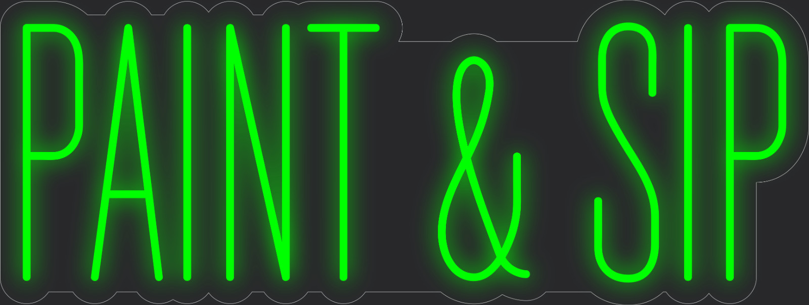 Paint sip Neon LED Sign Business Wall Decor Lighted Store Sign 36 x 14 in.