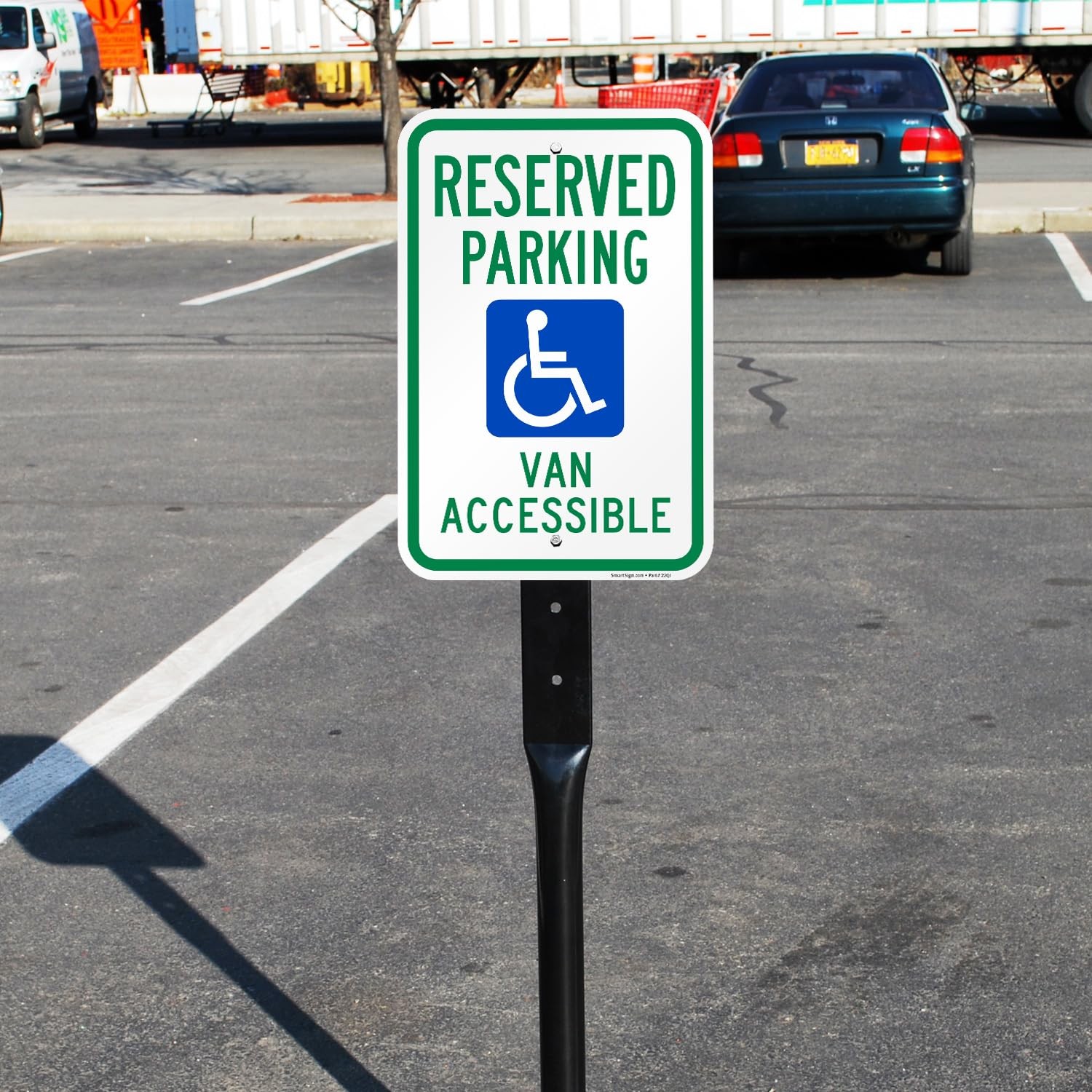 Reserved Parking Van Accessible Handicap Parking Sign 12×18 Inch Aluminum