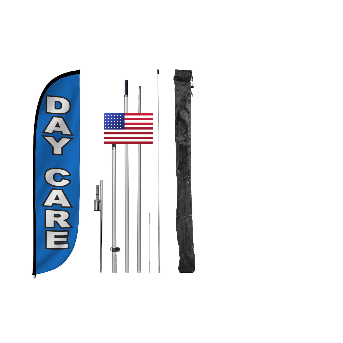 Lookourway Feather Flag Pole Kit – 12 Feet Tall Advertising Flag Banner