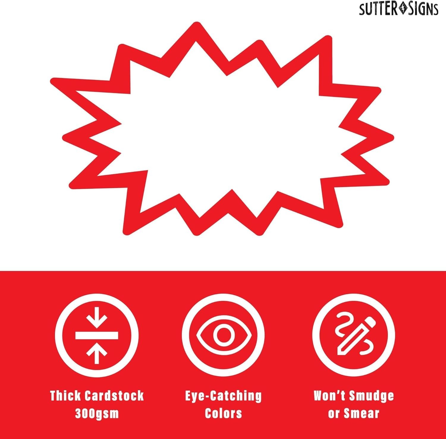 Starburst Signs with Stickers 100Pcs 3×5 inch | Sale Price Tags for Garage Sale