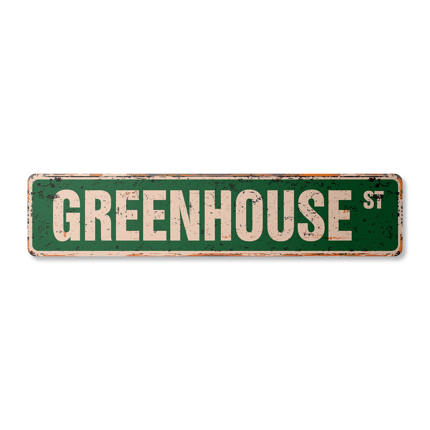 GREENHOUSE Vintage Street Sign flowers plants florist landscape landscaper