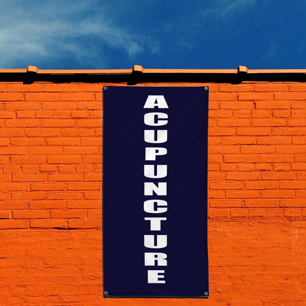 Vertical Vinyl Banner Multiple Sizes Acupuncture Business Health Care Outdoor