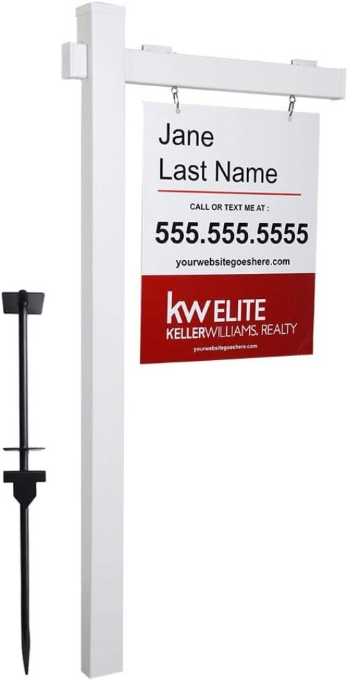 Vinyl PVC Realtor Sign Post 6ft – Open House Yard