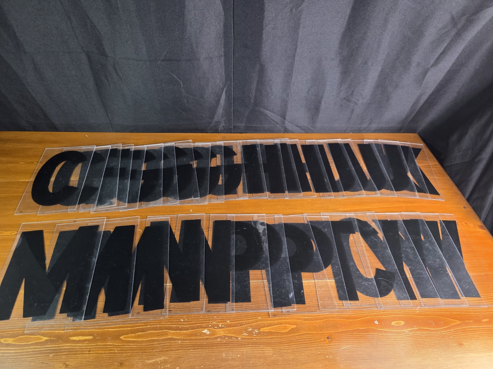 38 Vintage Plastic 9″ Marquee Mixed Letters For Outdoor Sign Black Used