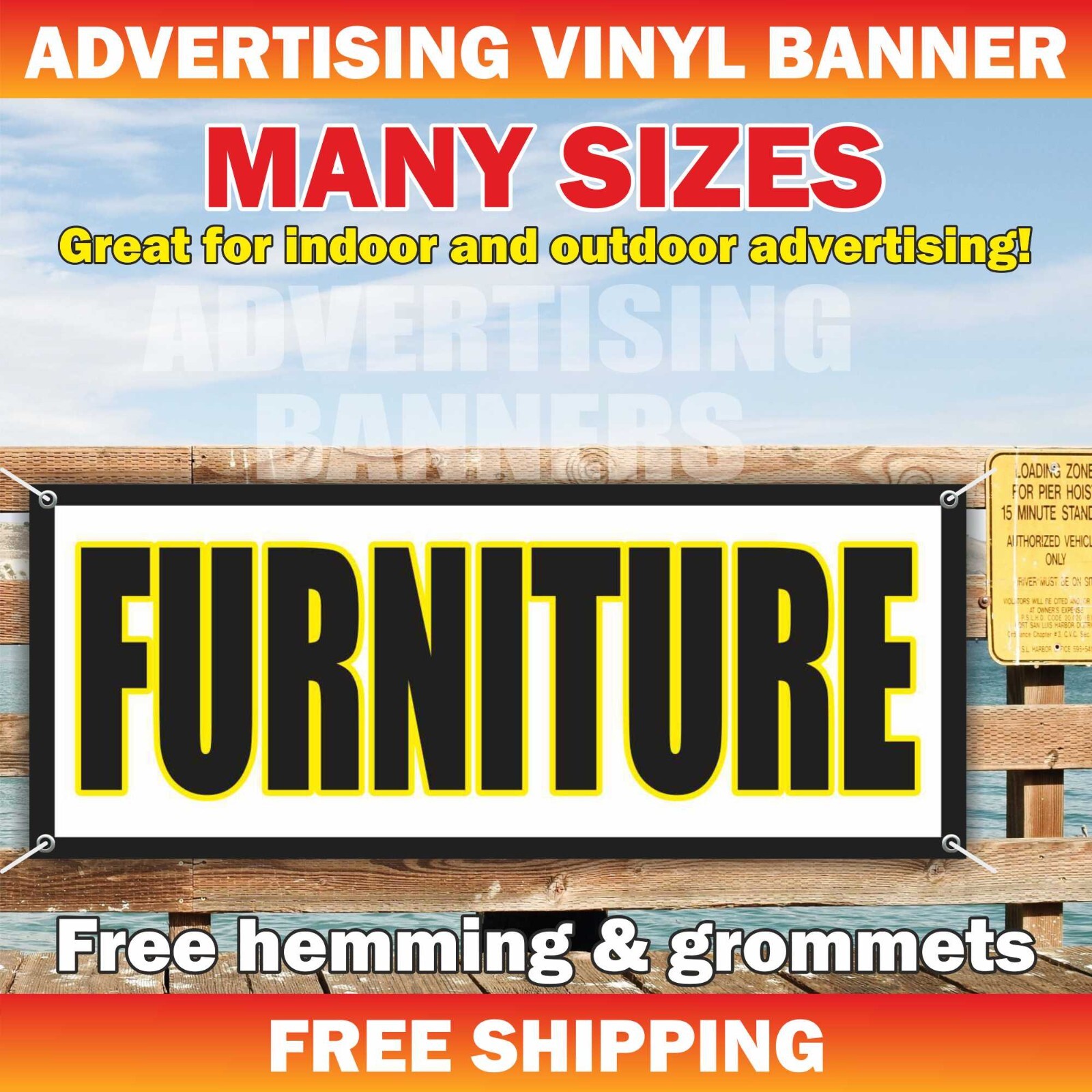 FURNITURE Advertising Banner Vinyl Mesh Sign Sofa Mattress Bed Bath sale