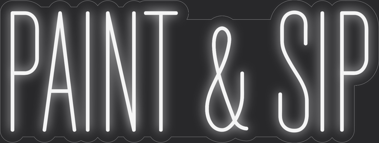 Paint sip Neon LED Sign Business Wall Decor Lighted Store Sign 36 x 14 in.