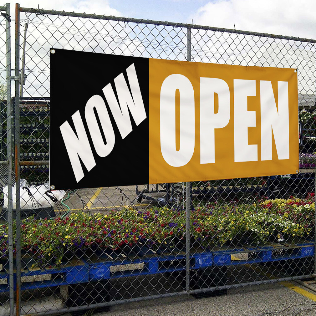 Vinyl Banner Multiple Sizes Now Open Business A Business Now Open Outdoor