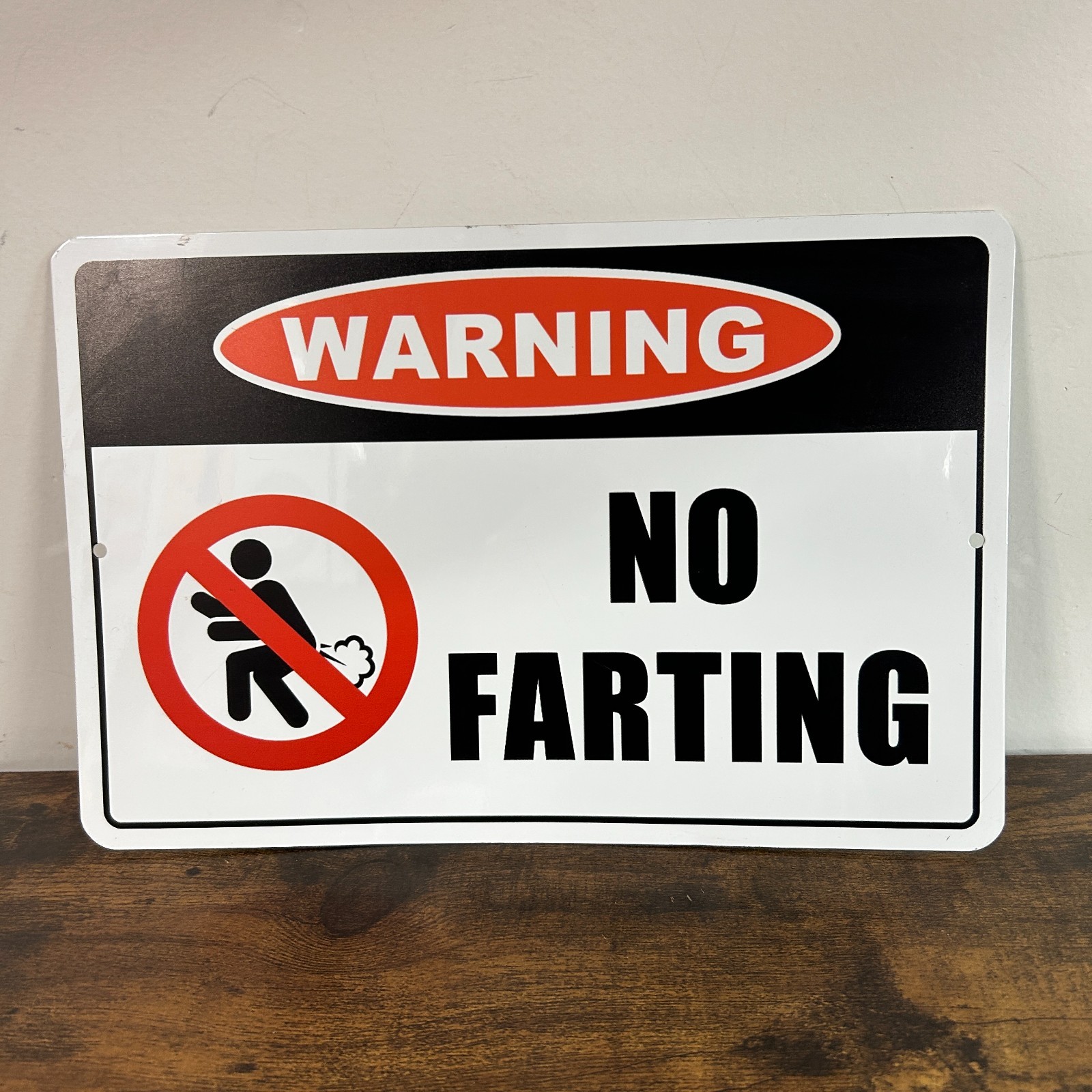 NO FARTING Warning Sign fart pass gas stink farter Metal 8″ x 12″