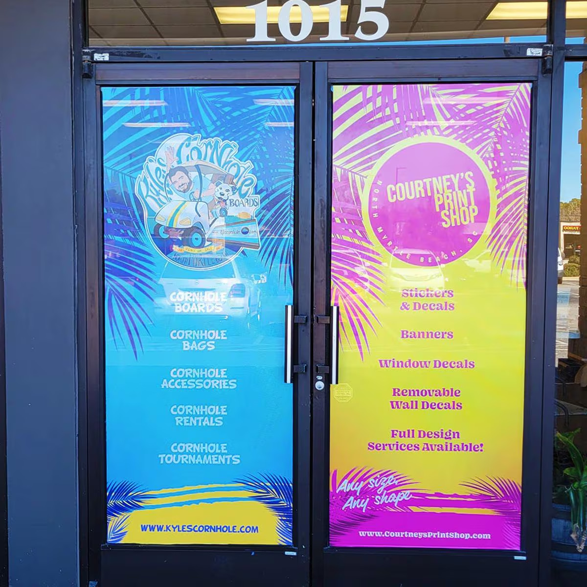 Custom Business Decals for Windows and Doors / Perforated One Way Vision