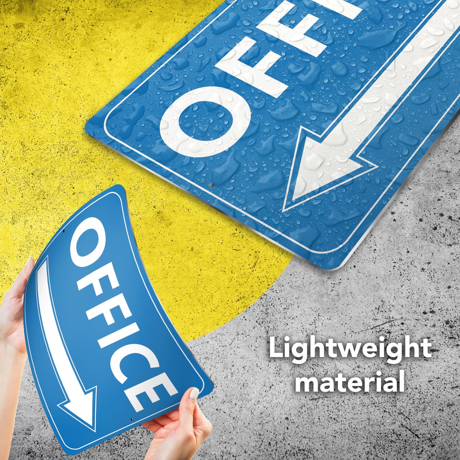 Office Signs, 7 x 10 Inch Reflective Aluminum, Left Right Arrow, 2 Pack