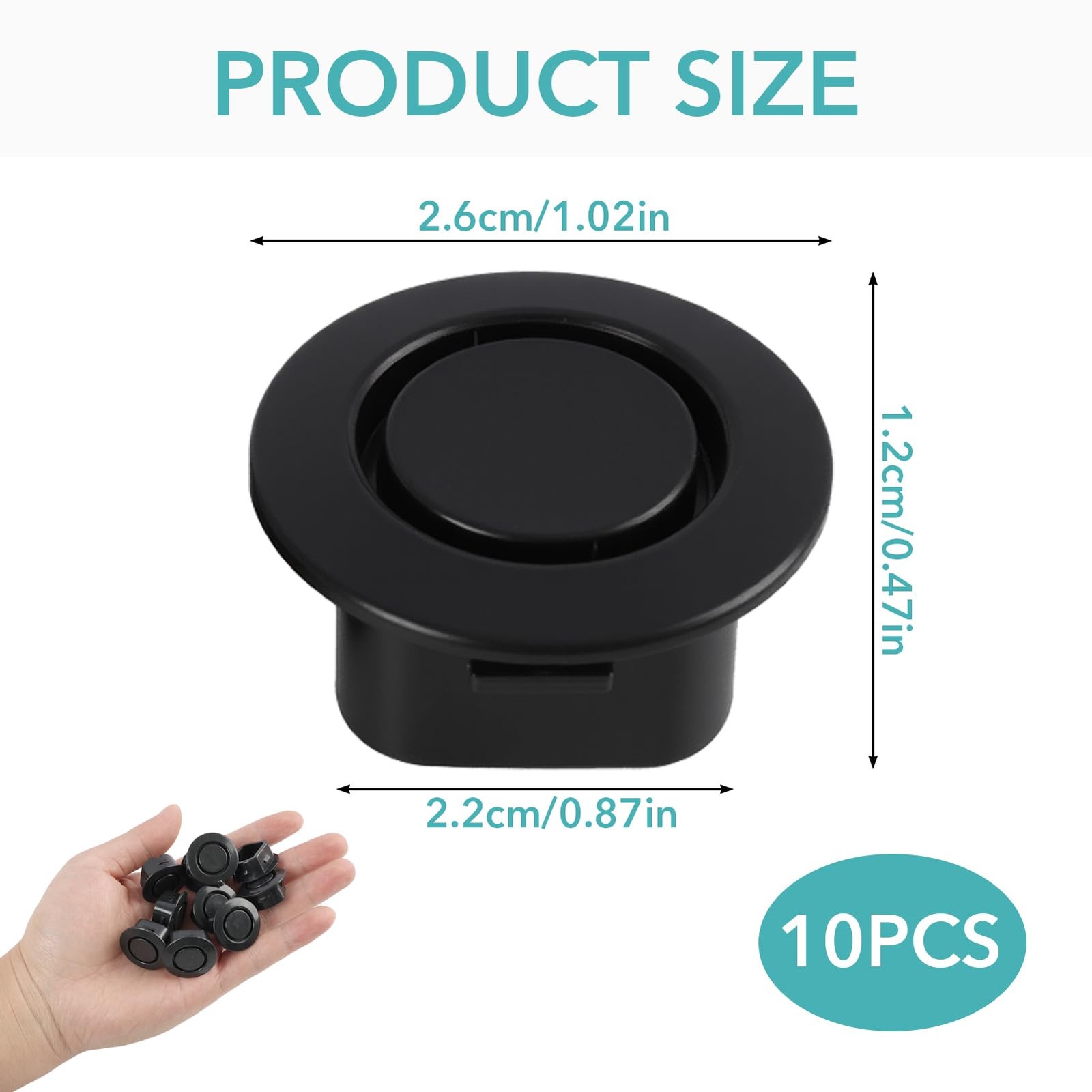 Vvluvva 10 Pcs Car Bumper Hole Plugs, 22mm Universal Parking Sensor Delete…