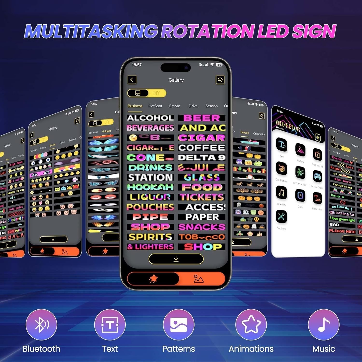 Waterproof LED Sign, 35.5”x7.6” Flexible Eye Lamp for Indoor/Outdoor Use