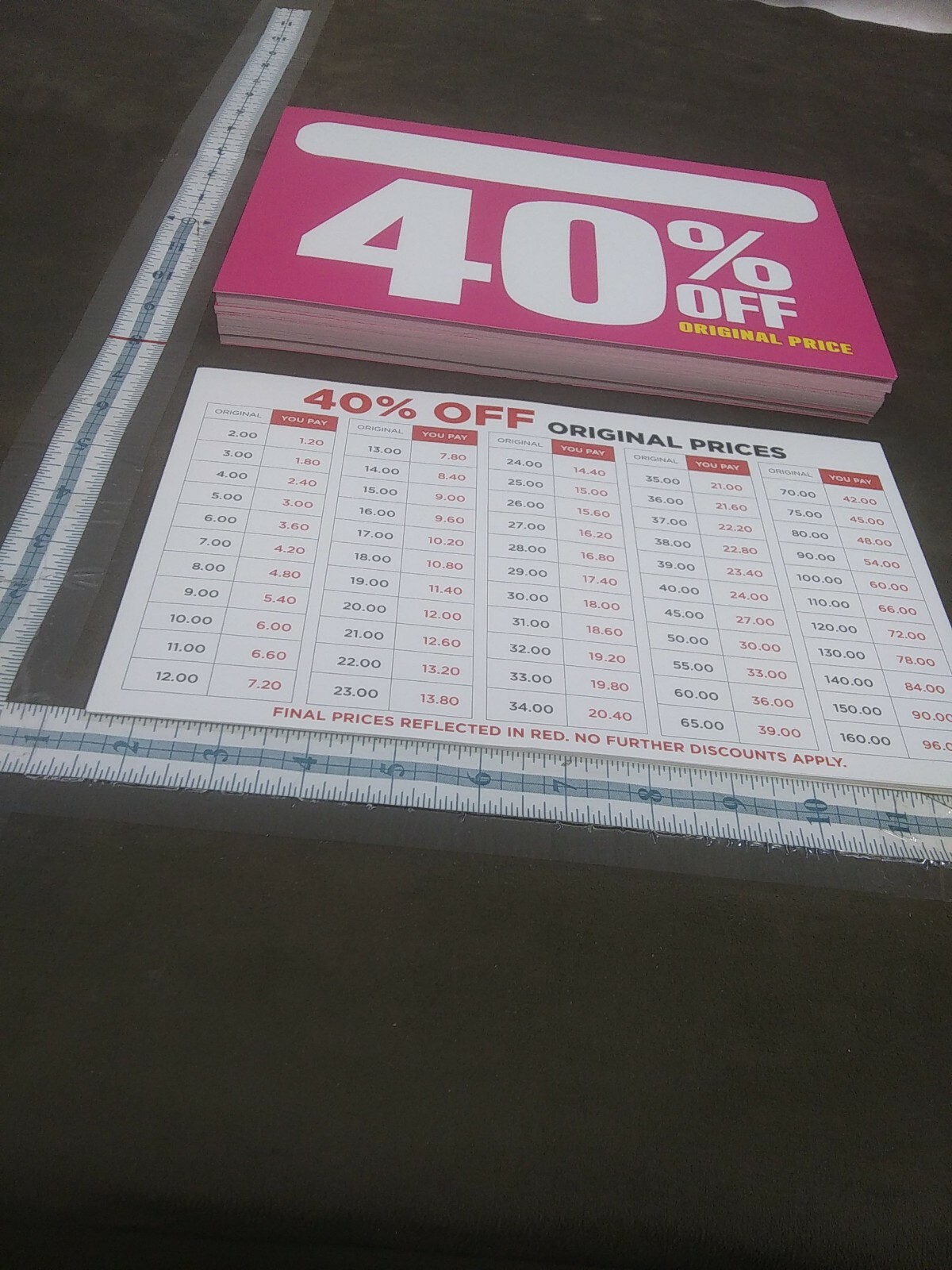 115+ Retail Store Discount Signs Clearance Mark Down 7in X 11in 40% conversion