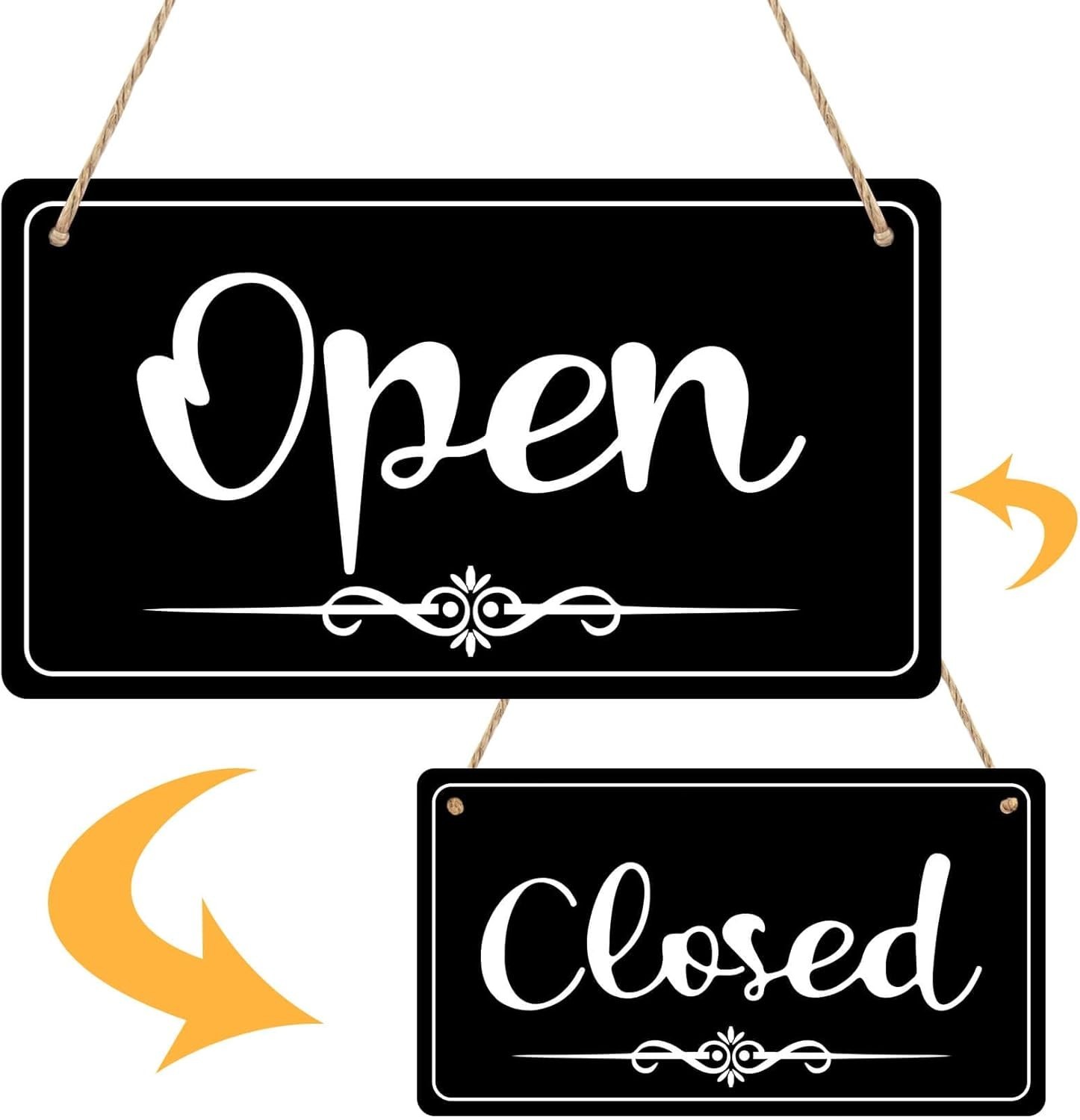 Open Signs Double Sided Open Closed Sign Business Hours Sign Hanging Business Op