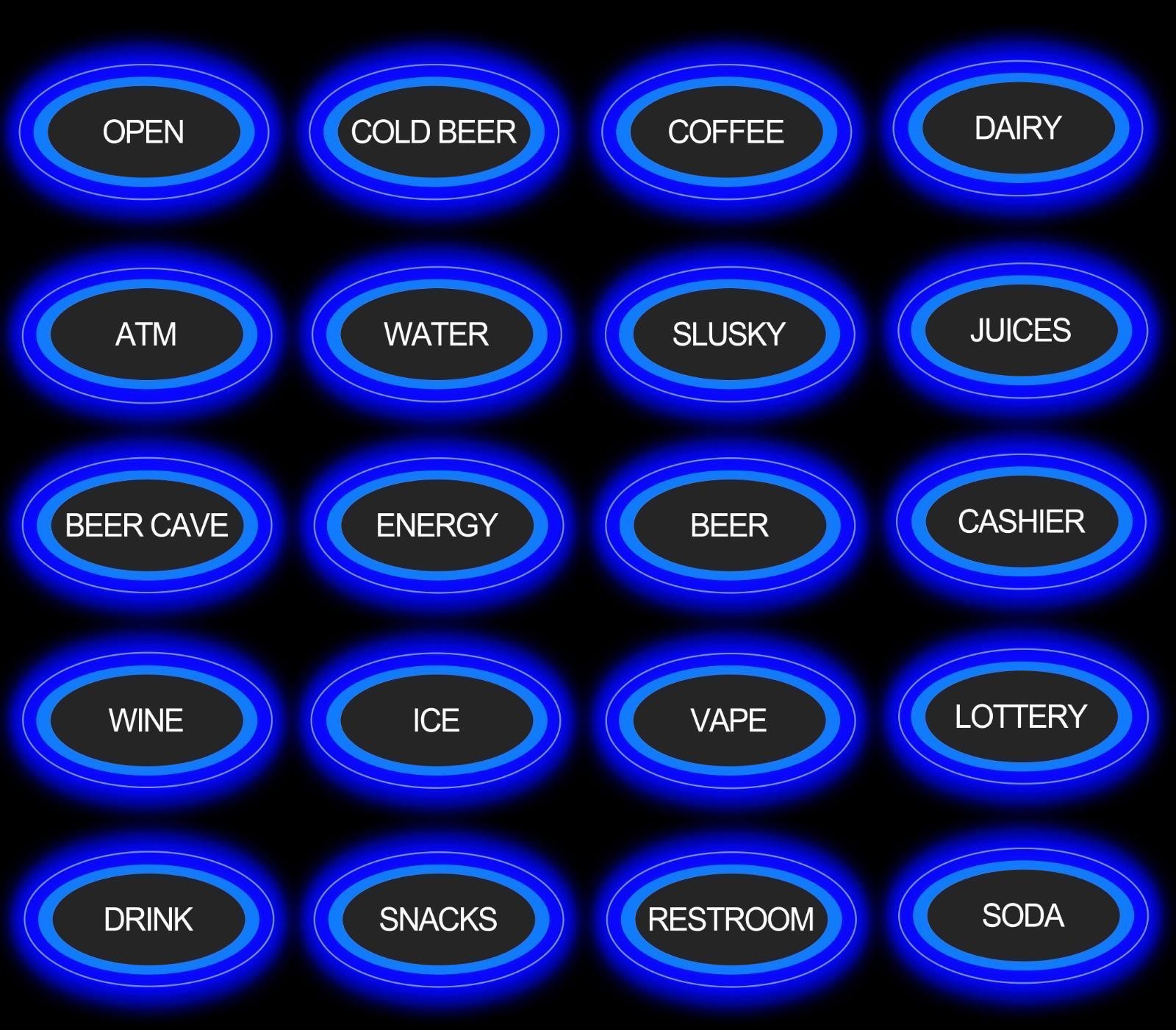 Led cooler door Led Neon signs 30x15in with power supply, Gas station, C-store