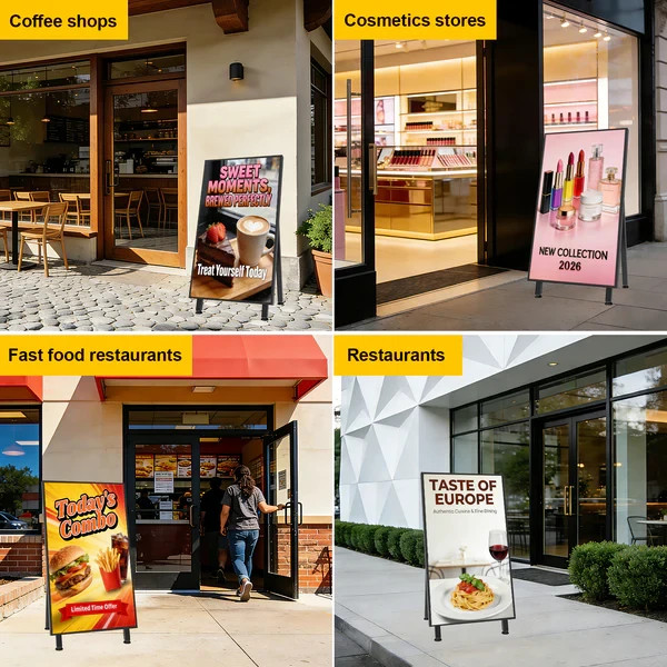 Indoor 32inch Portable Digital Signage Display 350nits 2K LCD Advertising Sign