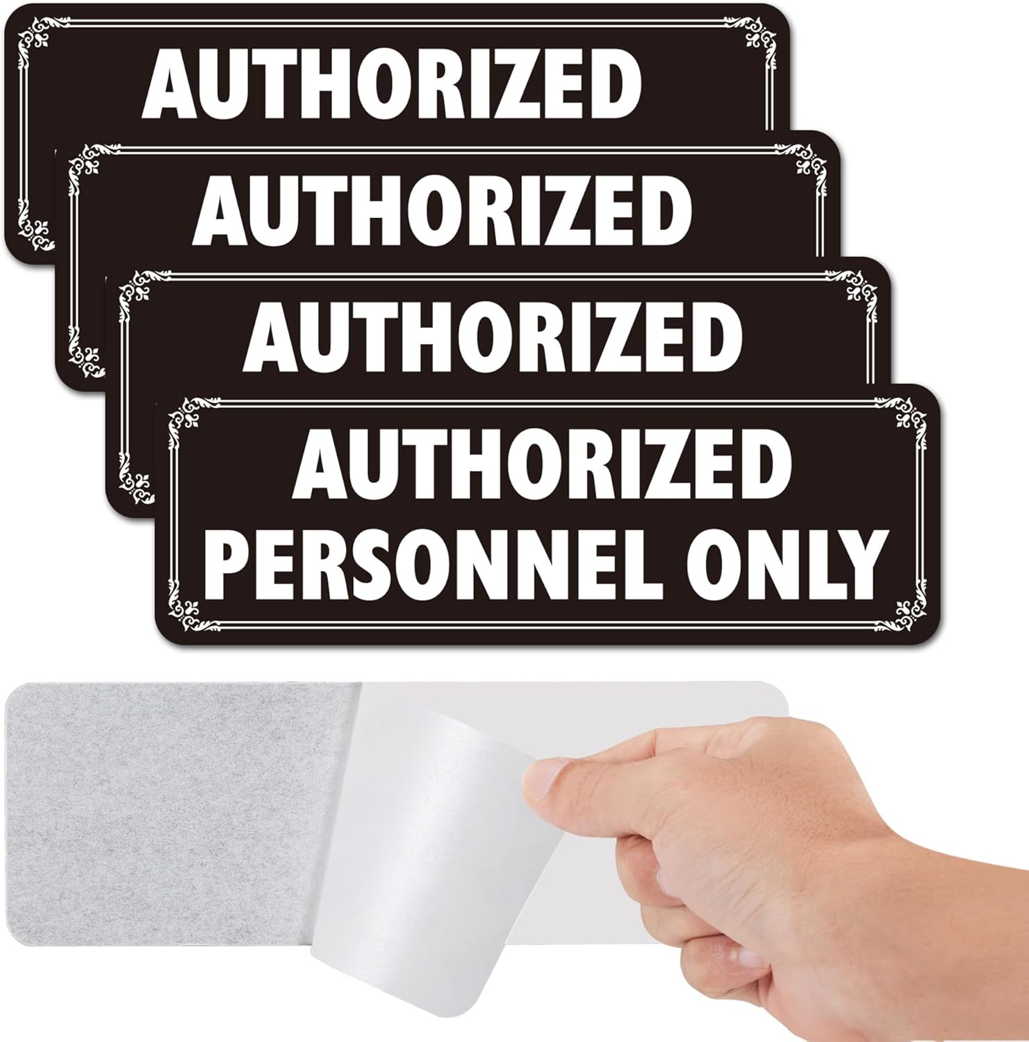 Authorized Personnel Only Sign 4 Pcs Heavy Duty Aluminum Door Signs Easy Install