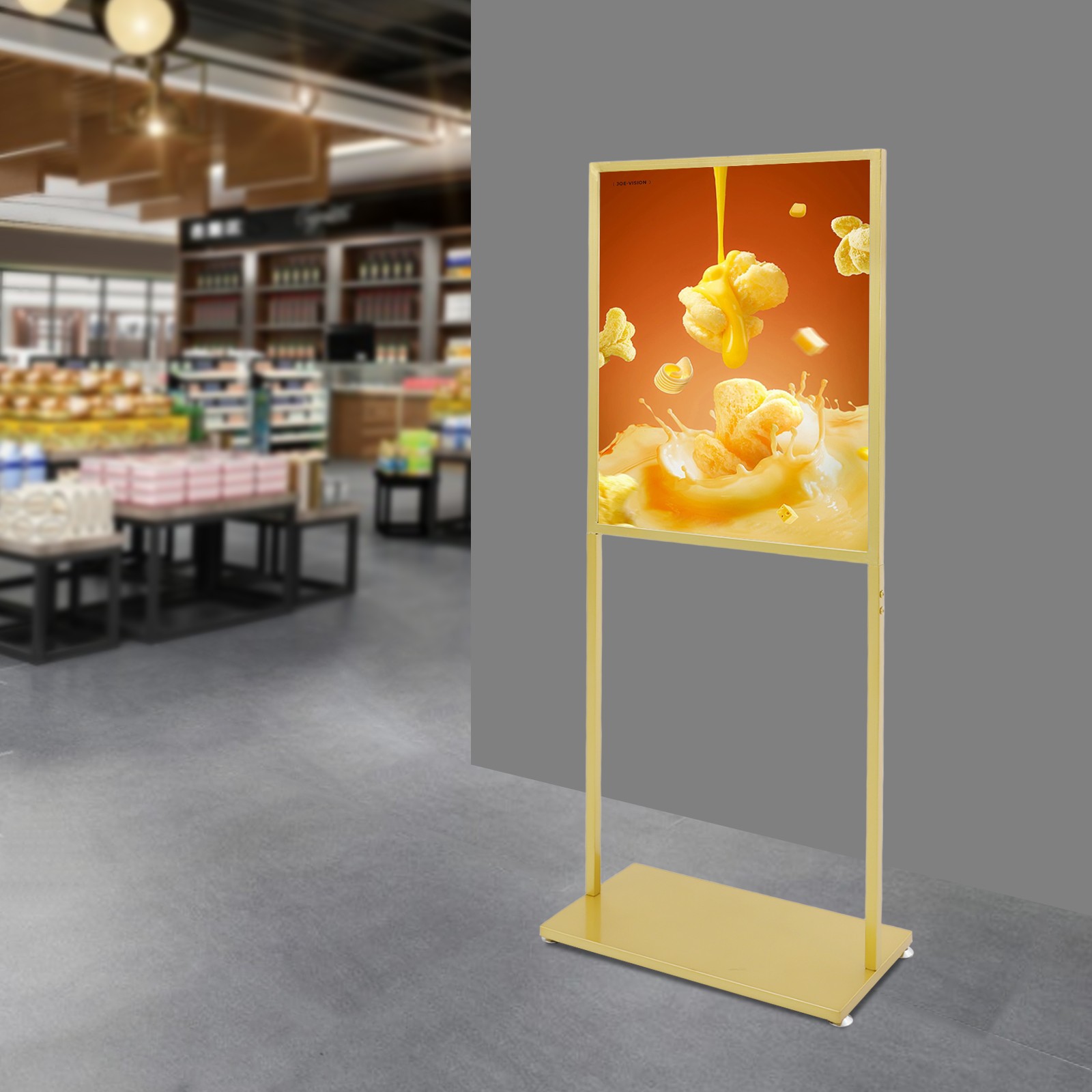 Poster Holder Stand, Pedestal Sign Stand, Rectangular Heavy Duty Poster Display
