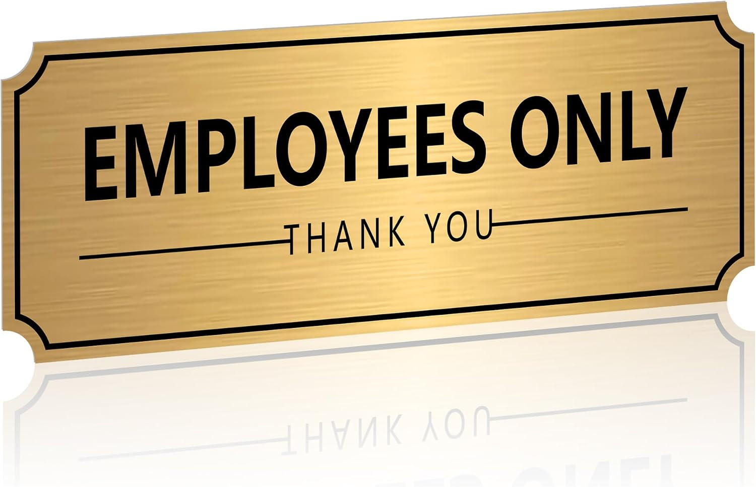 Employees Only Sign Sticker for Door,Self-Adhesive Brushed Gold Staff Only | Wea