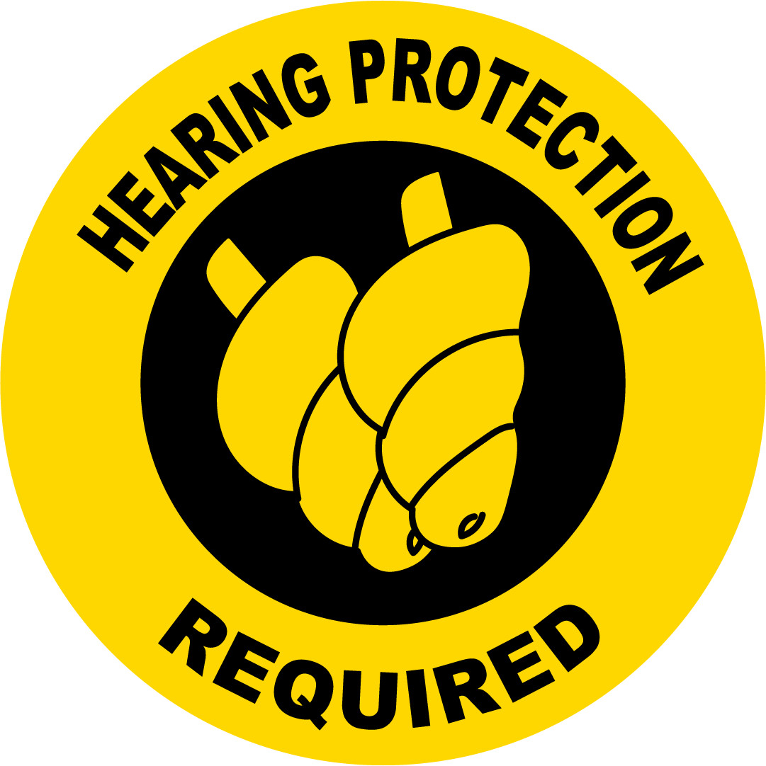 HEARING PROTECTION REQUIRED | Adhesive Vinyl Sign Decal