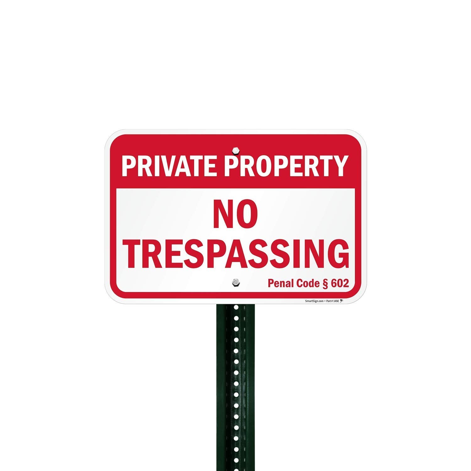 SmartSign 12 x 18 Inch Private Property – No Trespassing Official California