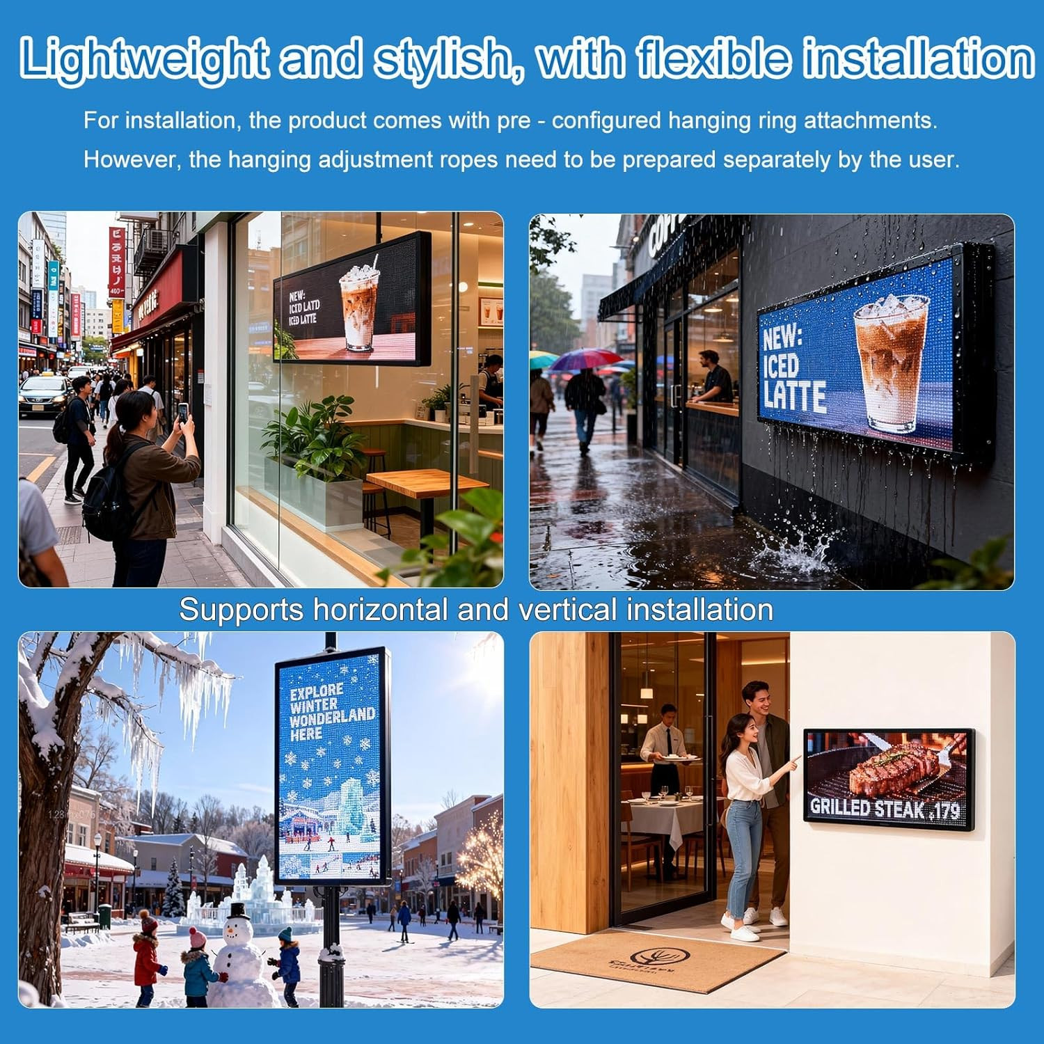 P6(40″ * 17″) Digital Programmable Scrolling Led Sign Scrolling Outdoor for Busi