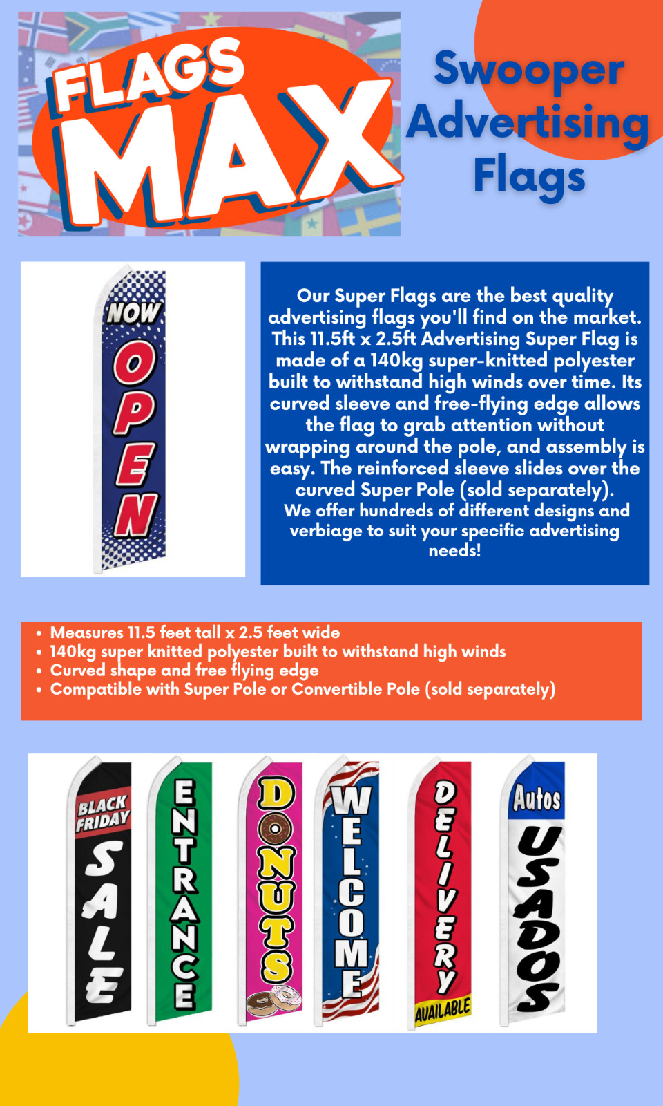 Checkered Color Variations Swooper Flutter Advertising Auto Racing Banner Flags