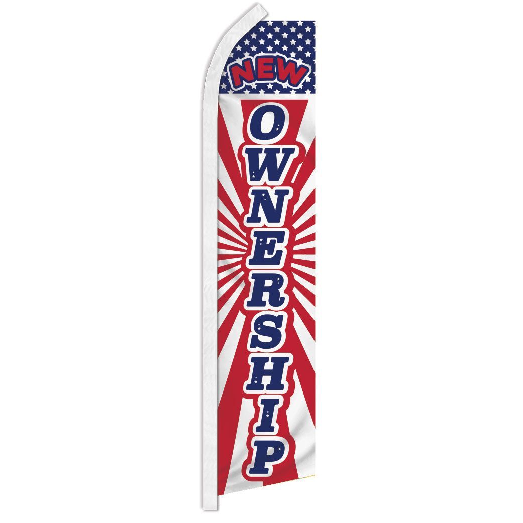NEW OWNERSHIP advertising super flag polyester banner sign *POLE NOT INCLUDED*