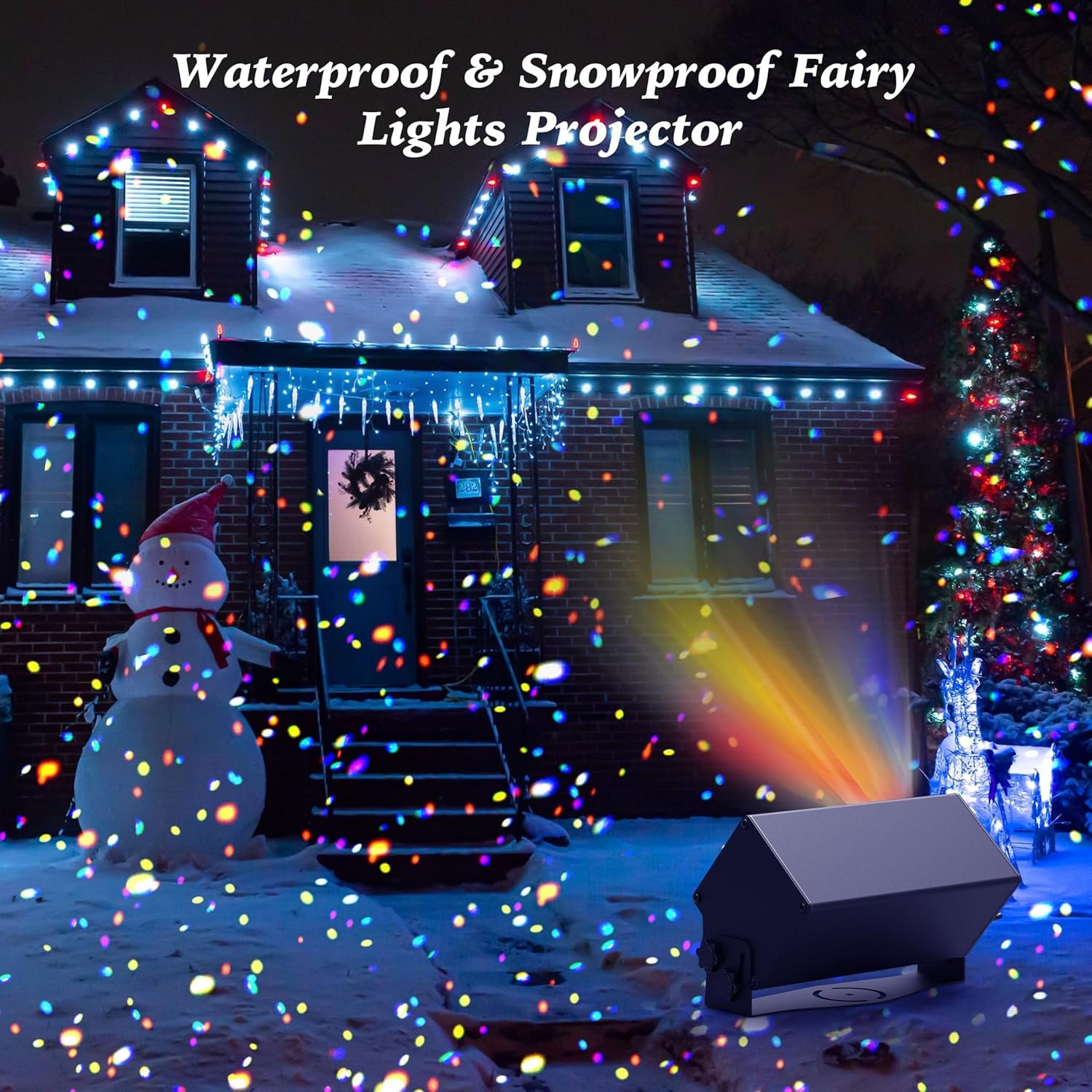 Colorfull RGB Waterproof Outdoor Dynamic Firefly Laser LED Gobo Projector Light