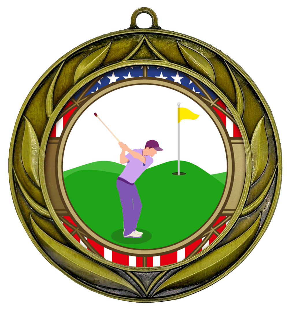 All Quality Golf Wreath Design Medal – 1st, 2nd, 3rd Place