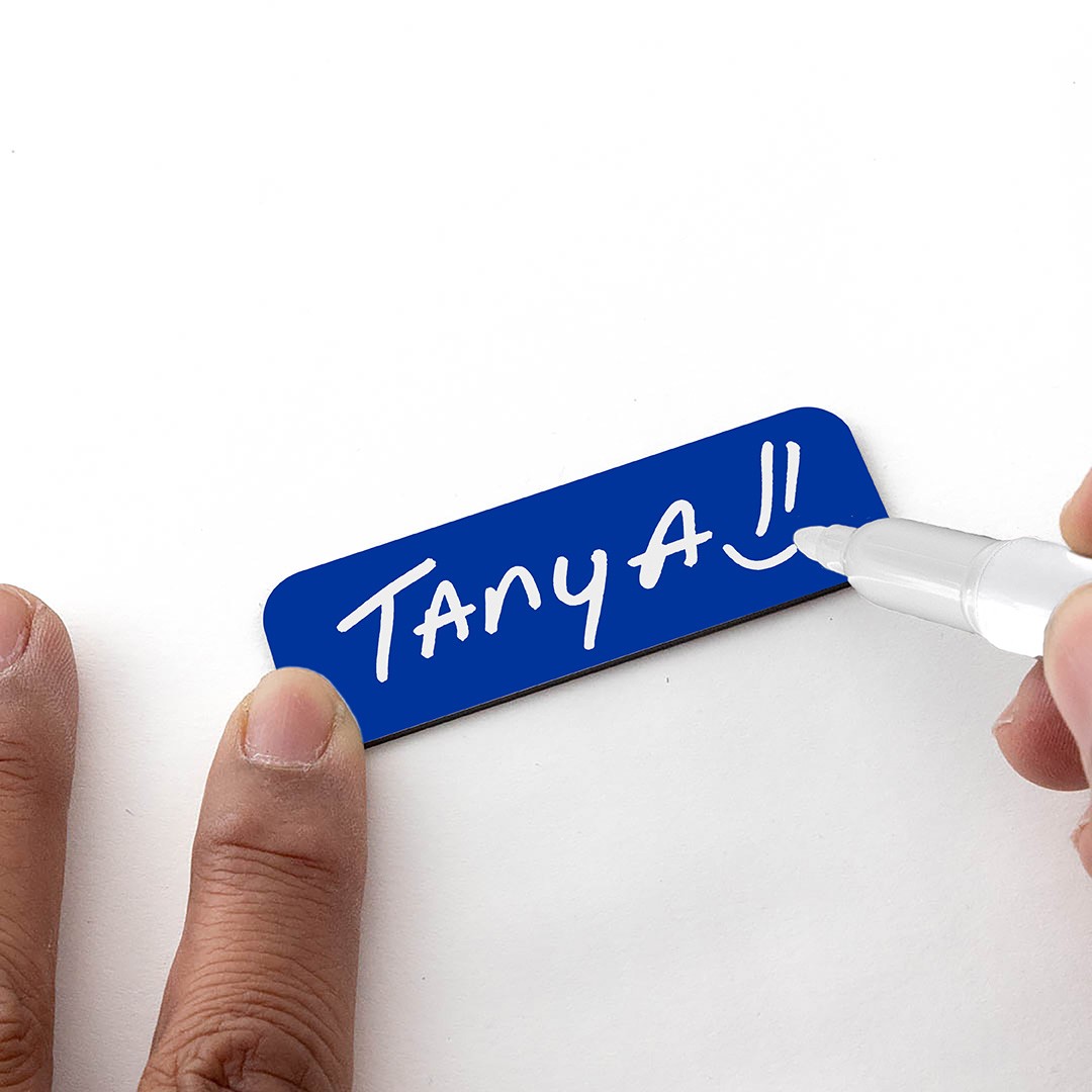 All Quality Name Tag/Badge Blanks – 25 Pack – 1.5″ X 3″, Round Corners, Pin