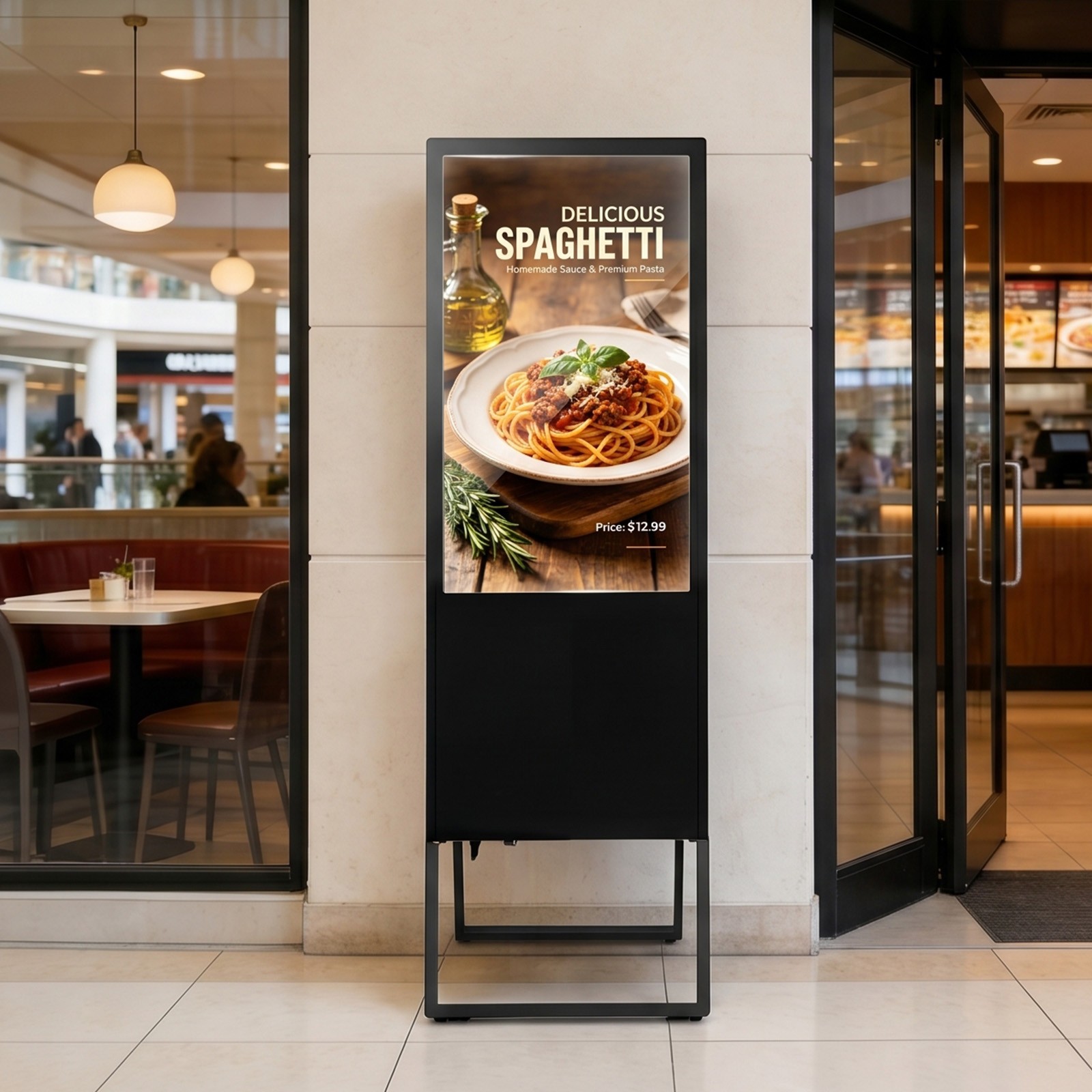 Uimoso 32in Indoor Digital Signage Floor Stand Advertising Display LCD Screen