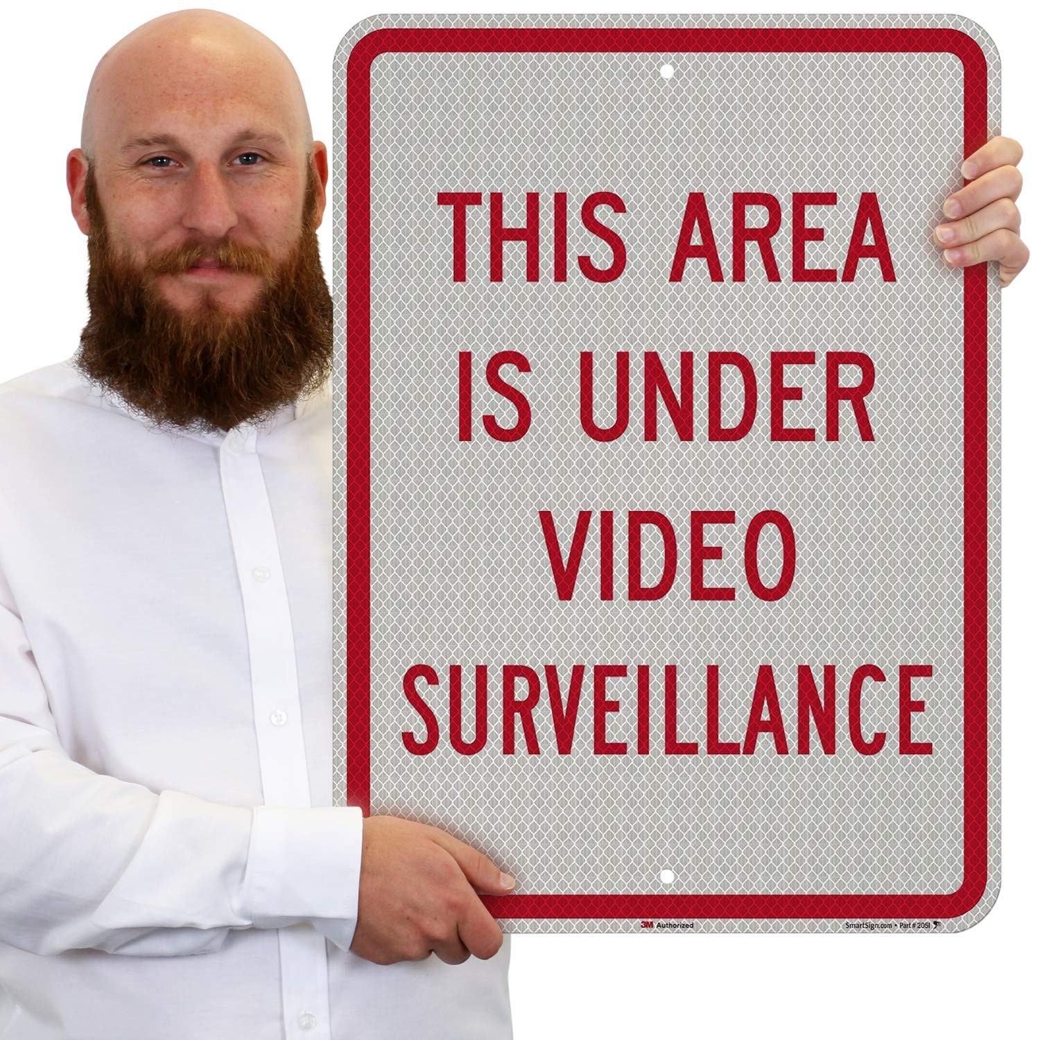 SmartSign This Area Is Under Video Surveillance Sign 18×24 3M High Intensity