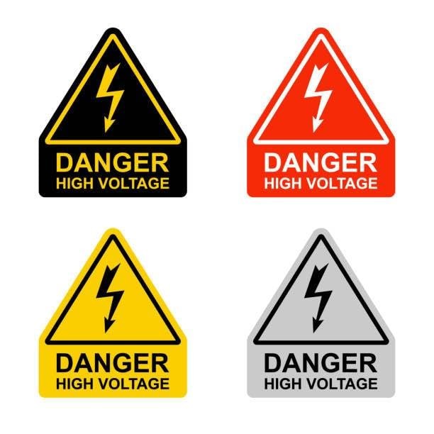 Danger High Voltage Electrical Warning Sticker – 4 Inch Vinyl Waterproof Safe…