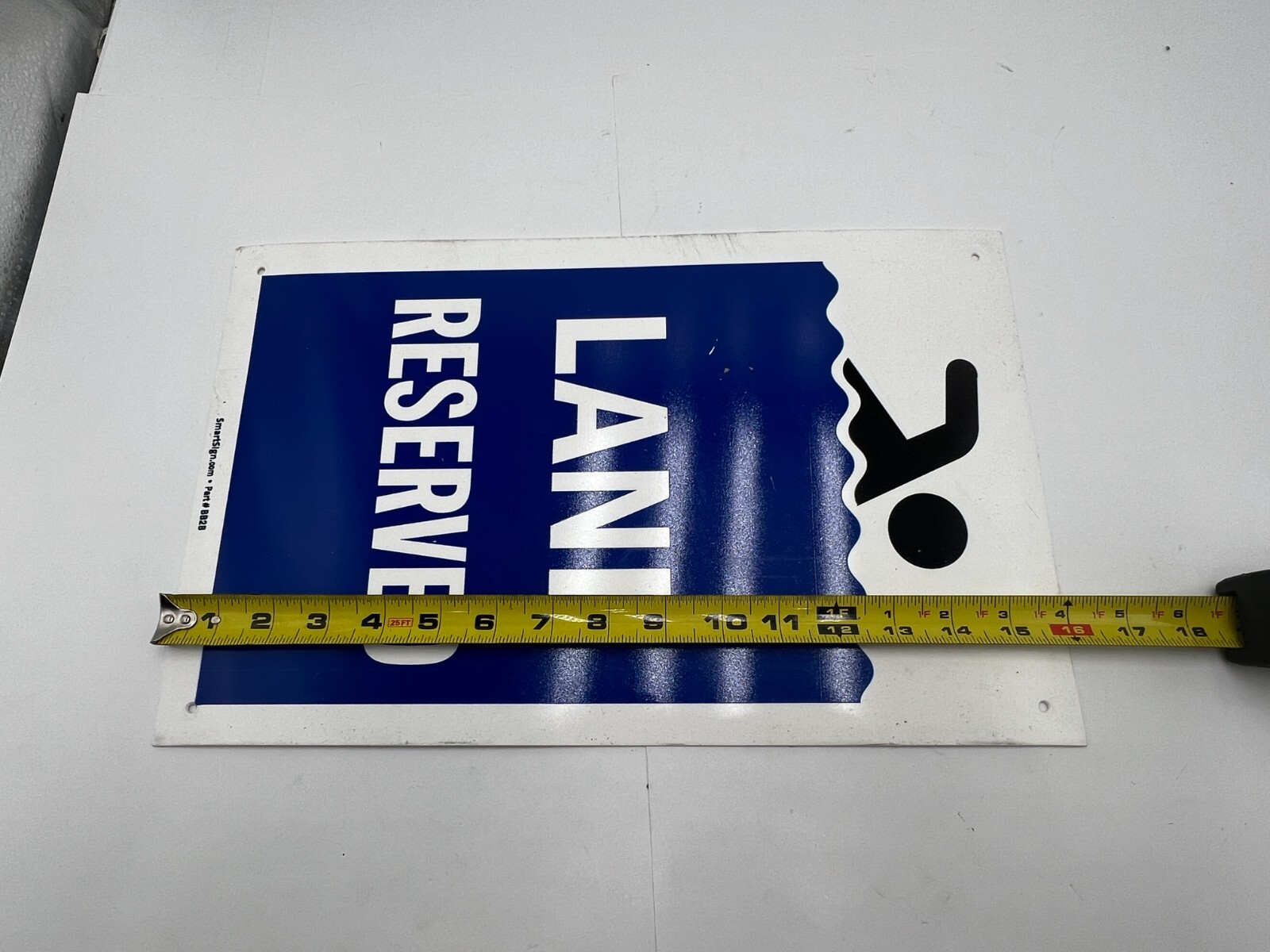 QTY 5 SmartSign “Lap Lane” Two-Sided Standing Floor Sign Swimming Symbol BB2B