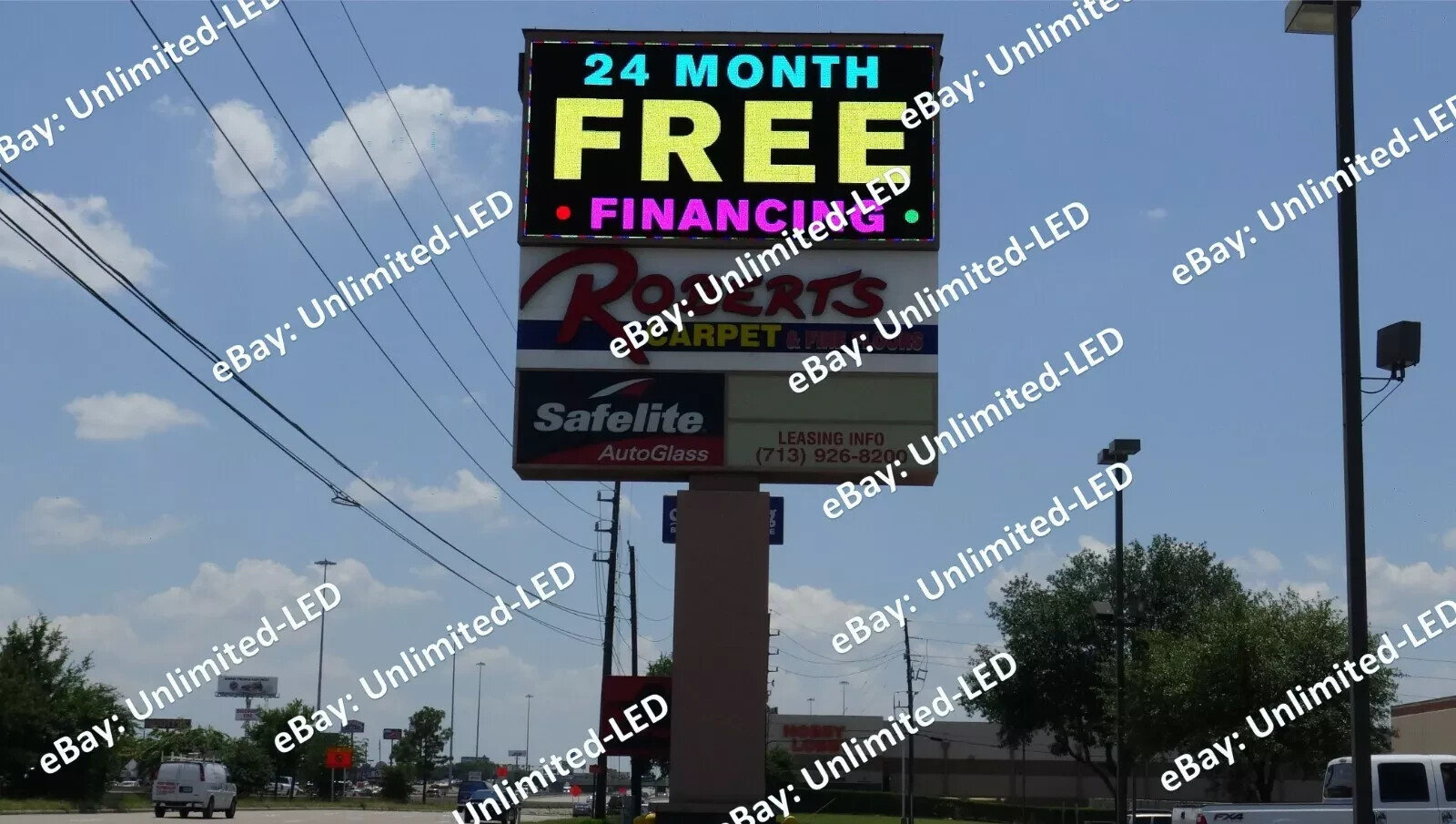 5′ x 10′ P10 Outdoor Double-Sided Full-Color LED Billboard Sign 5 Years Warranty