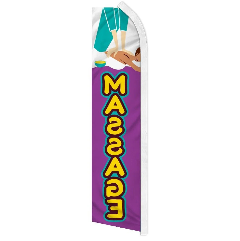 MASSAGE advertising super flag polyester banner sign *POLE NOT INCLUDED