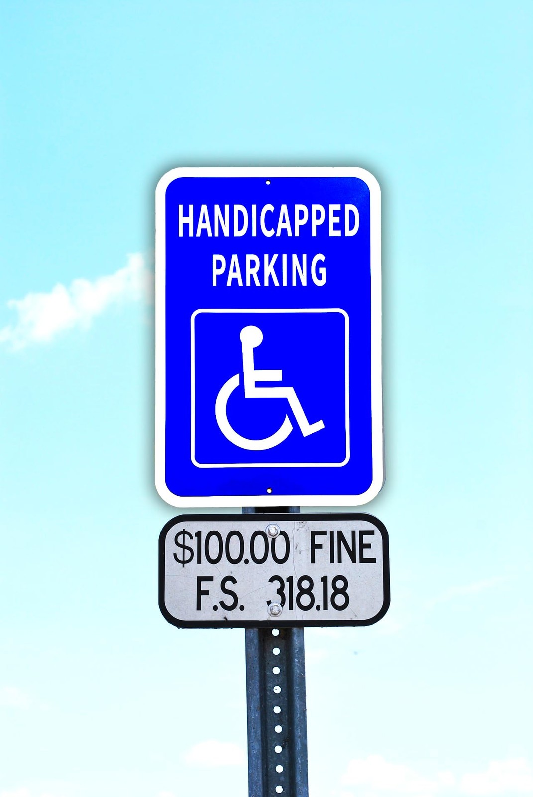 12×18 Inch .040 Aluminum Handicap ADA Parking Sign UV Weatherproof 4 PCS