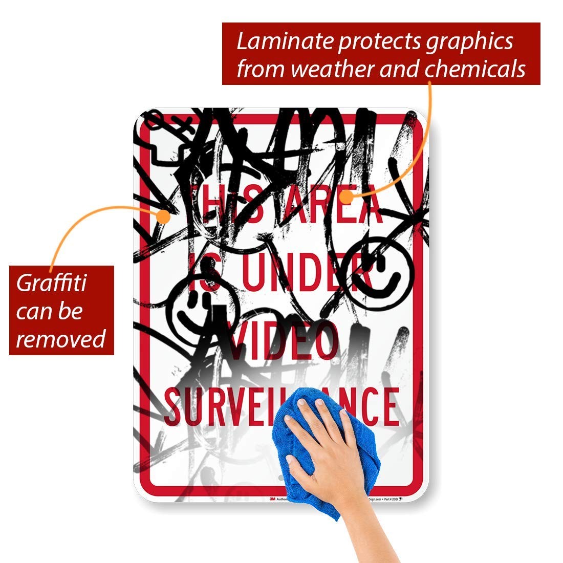 SmartSign This Area Is Under Video Surveillance Sign 18×24 3M High Intensity