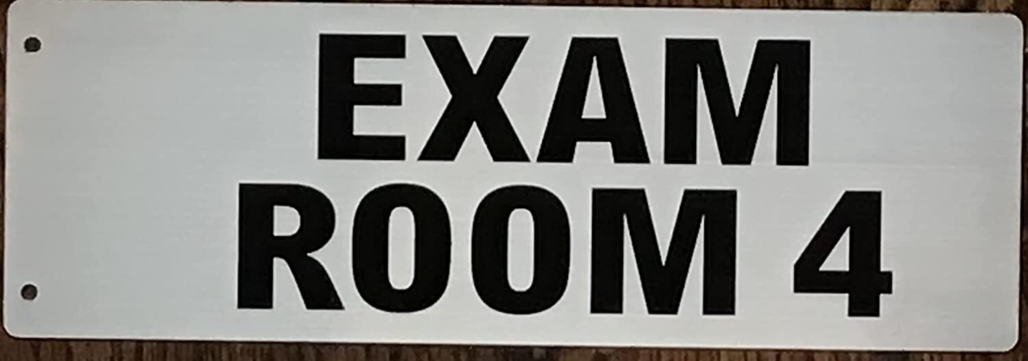 EXAM Room 4 Sign -Two-Sided/Double Sided Projecting, Corridor-REF24-1027
