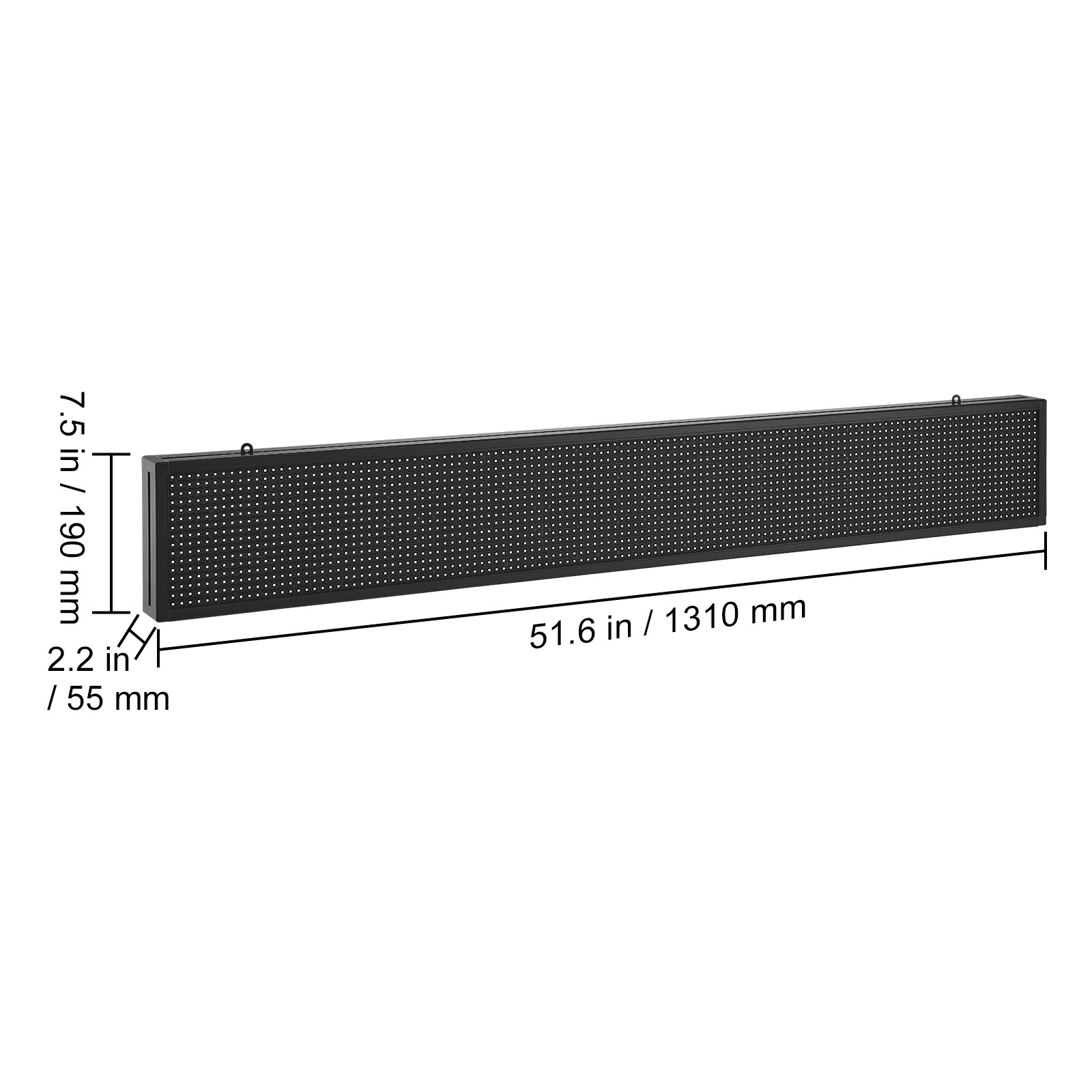 Uimoso 52″x8″ Programmable LED Sign Scrolling Display Board P10 Full Color