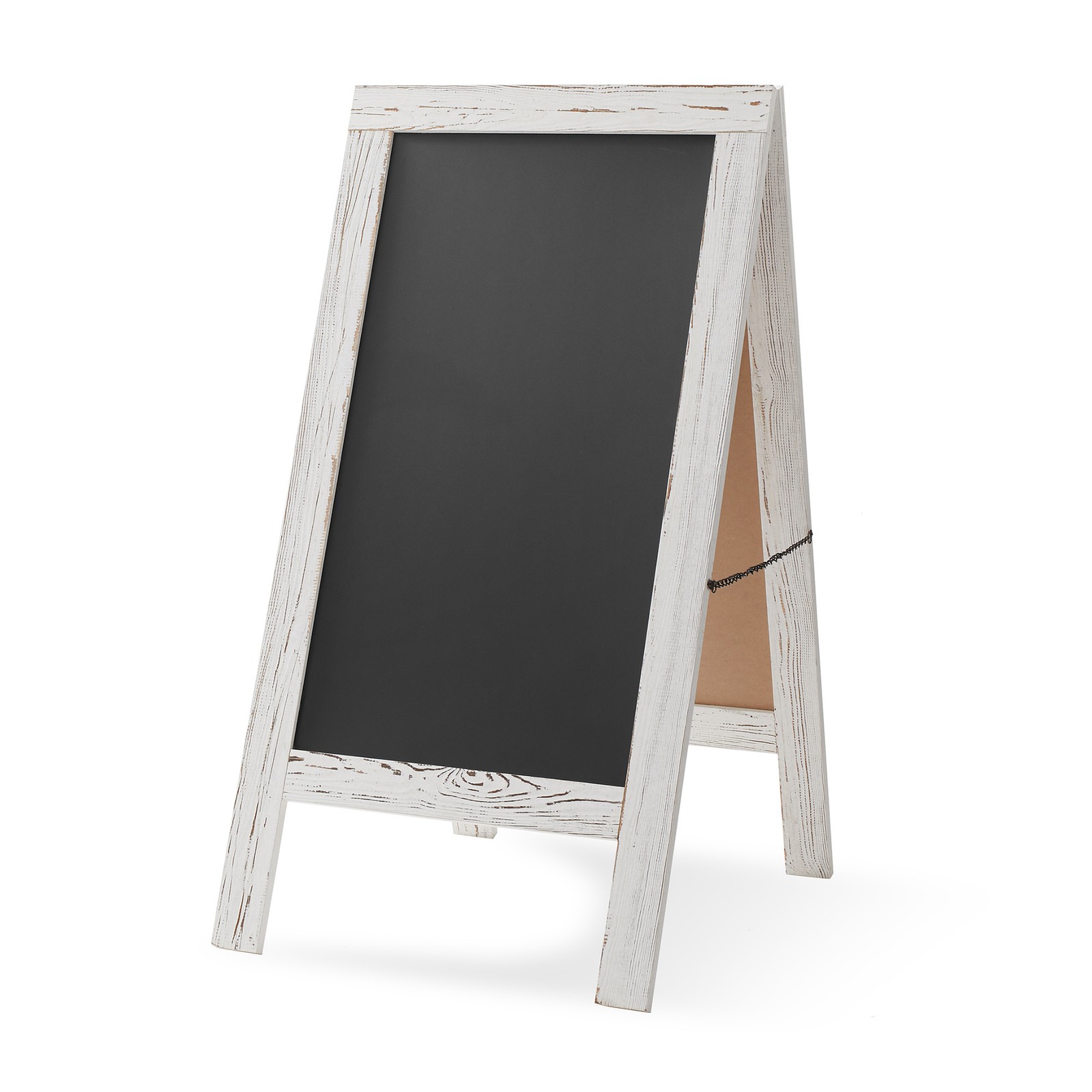 A Frame Chalkboard Sign, 40″x20″ Double-Sided Magnetic Menu Board, Whitewash