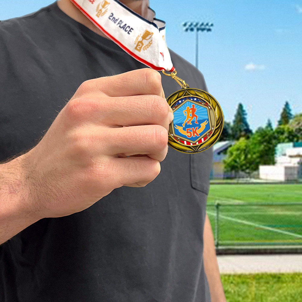 All Quality Wreath Design 5k Medal – 1st, 2nd, 3rd Place